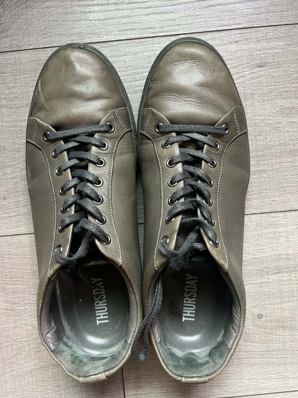 Thursday Boot Company Men's Premier Low Top Leather Sneakers Gray
